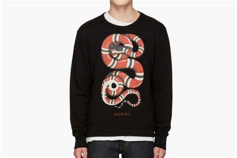 gucci black snake sweater